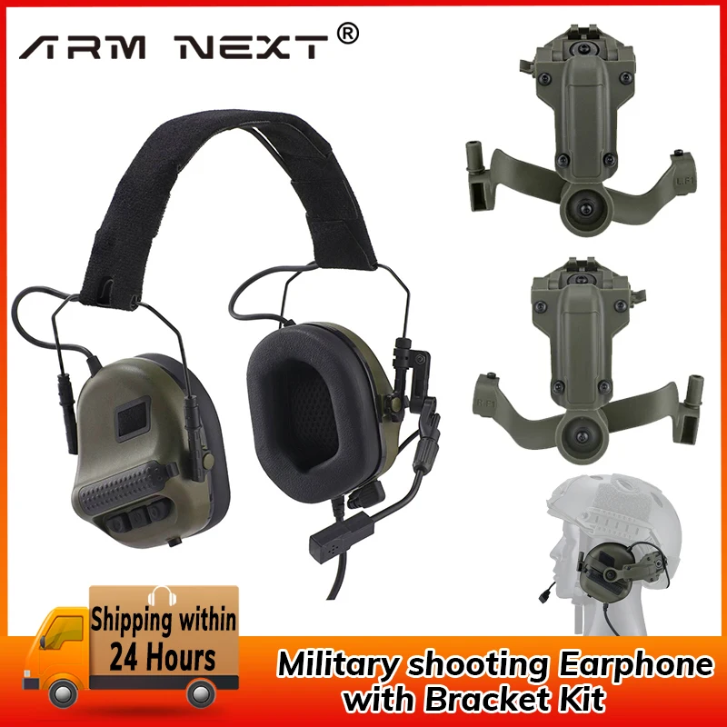 

ARM NEXT DIY Tactical Shooting Noise Cancelling Headset with Bracket Kit Fit OPS Core ARC and Team Wendy M-LOK Helmet