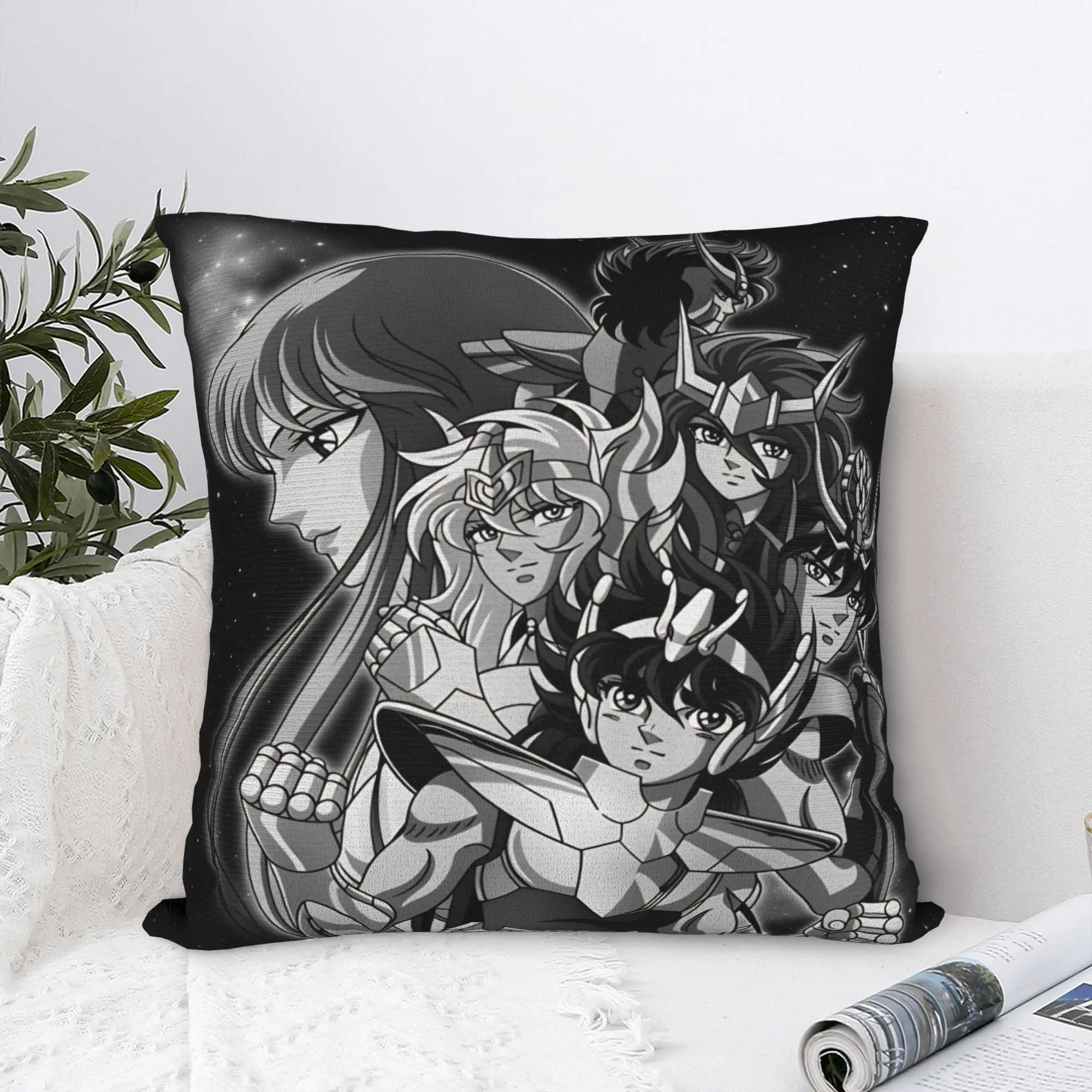 Saint Seiya Knights Z-Zodiac  Pillowcases  Fashion Pillow Case For Living Room Sofa Comfy Pillow Cover