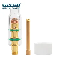 TIG Welding TIG 6# Chuck screen glass kit argon arc welding fittings Lens Cup Nozzle fit for  WP17 WP18 WP26Torch Accessories