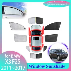 Full Covers Sunshades for BMW X3 F25 2011~2017 Rear Side Windshields Mat Car Window Curtain Sun Shade Visor Sunscreen Accessorie