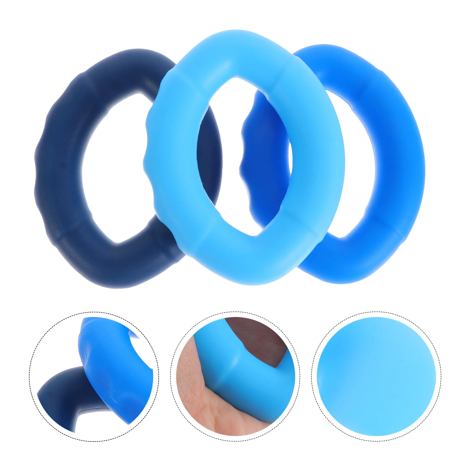 

3pcs Silicone Grip Hand Strengtheners Oval Palm Size For Finger Massage Rings Hand Rehabilitation Devices Forearm Training Tools