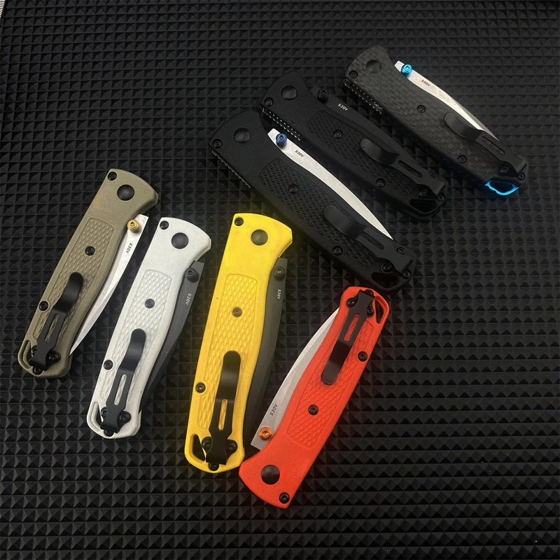 Multi Colors Bugout 535/533 EDC Folding Knife 440C Blade EDC Outdoor Ultra Lightweight Nylon Fiber Handle Fishing Pocket Tools