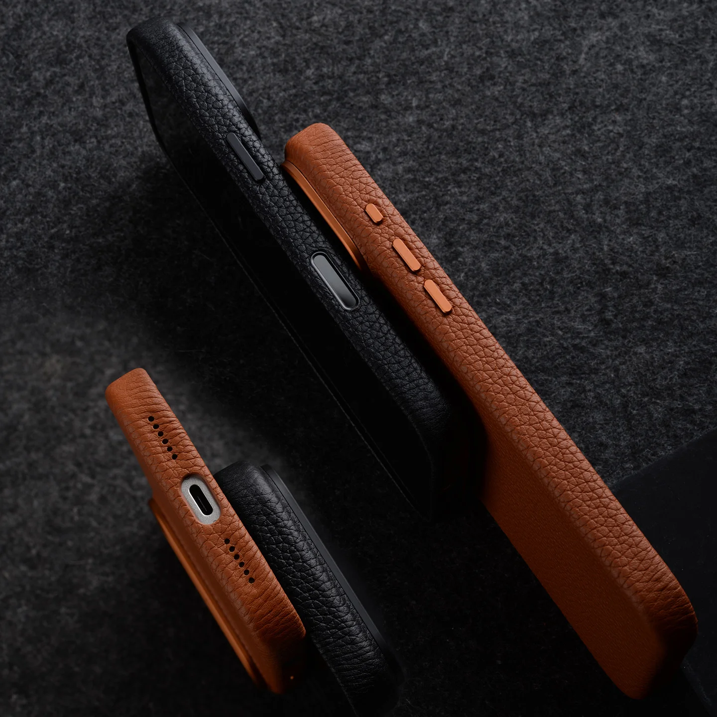 Capa de couro genuíno italiano para iphone 17 pro max 17pro com botão de câmera capa protetora magnética de carregamento magsafe