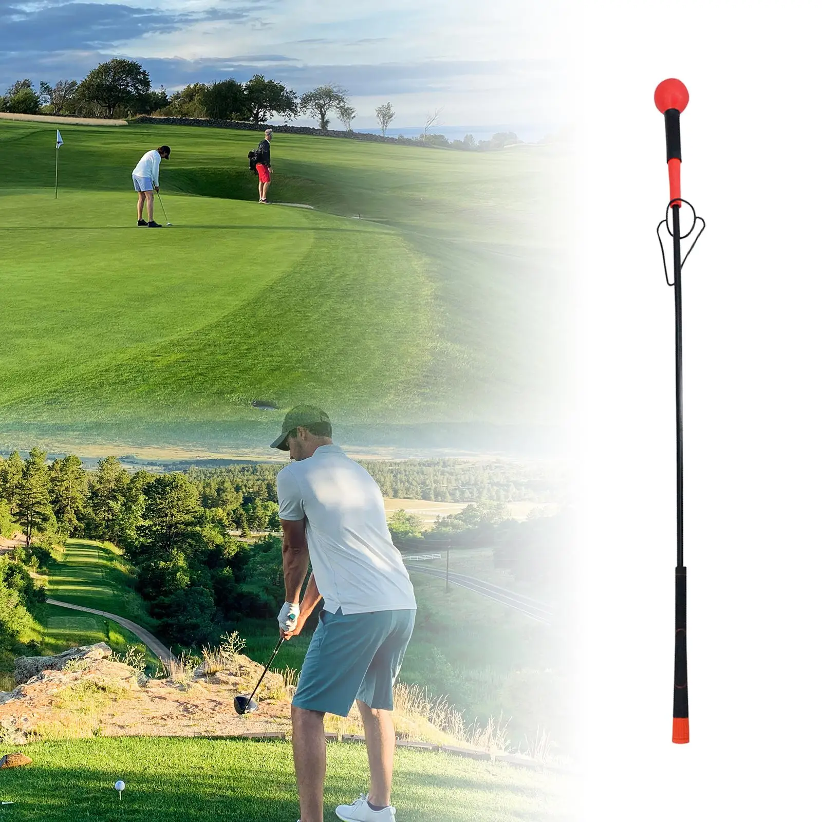 

Golf Swing Trainer Golf Stick Beginner Comfortable Grip Portable Golf