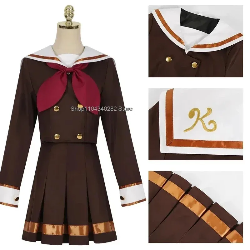 

FC6Anime Hibike Euphonium Oumae Kumiko Cosplay Costume Adult Women Shirt Skirt Set Sailor Suit JK School Uniform Halloween @FC8！