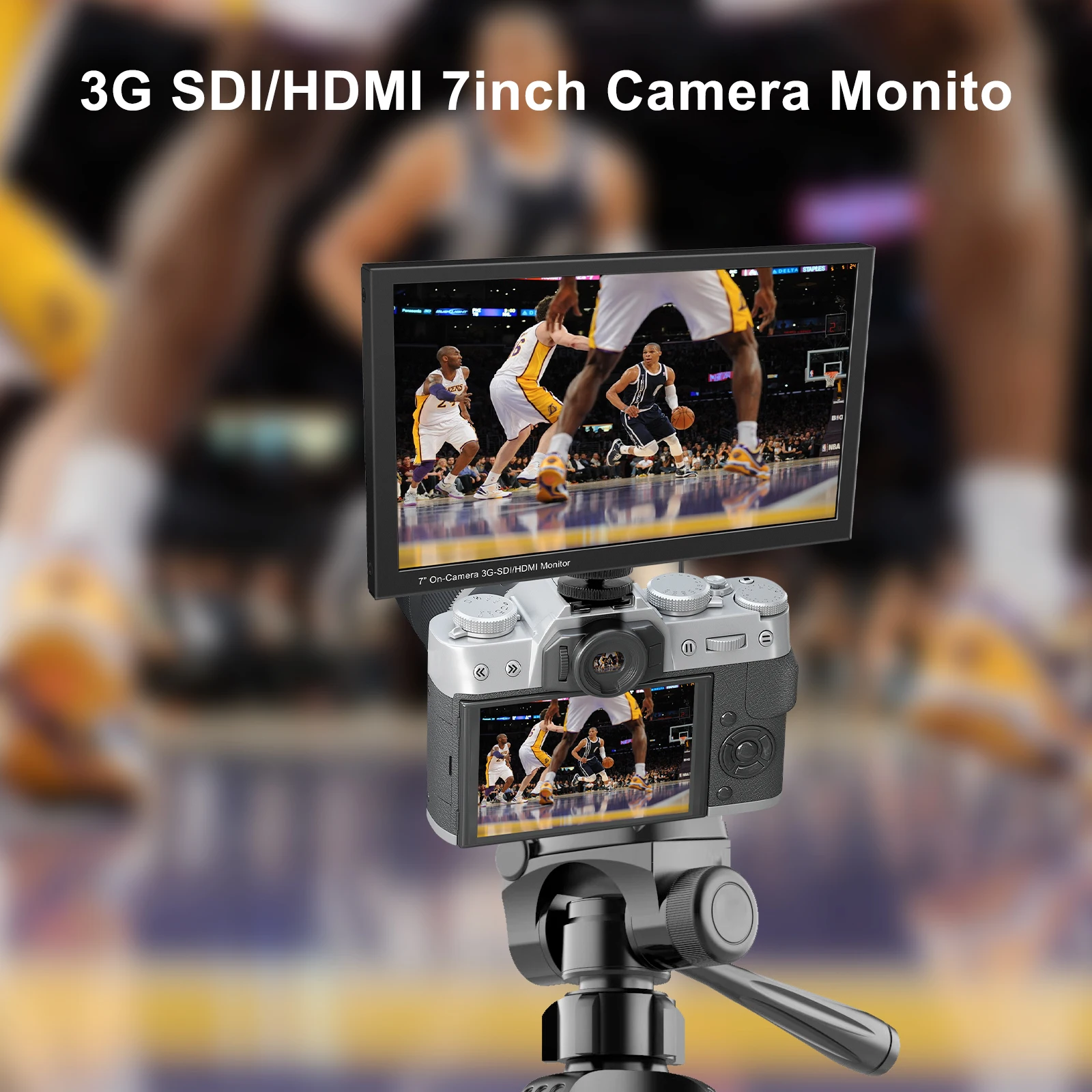 

7 Inch SDI HDMI Monitor On Camera DSLR Field Monitor SDI/HDMI Input 1024*768 Video Monitor Display with 3G SDI/HDMI Loopout