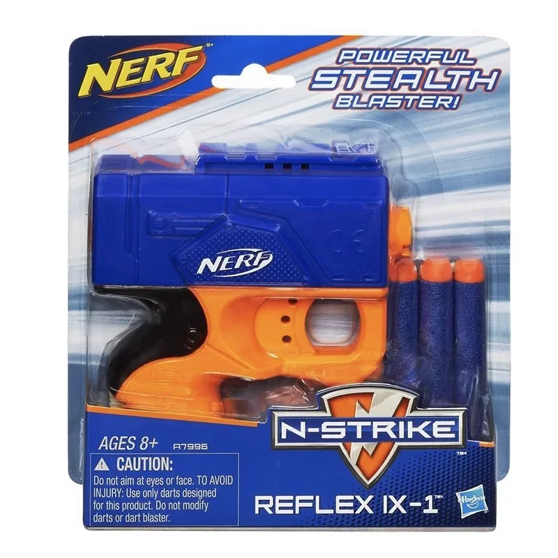 Hasbro Heat Nerf Elite Reflex IX-1 Reflex Single-shot Small Pistol Launcher Hand Model Display Gift Back To School Anime Toys