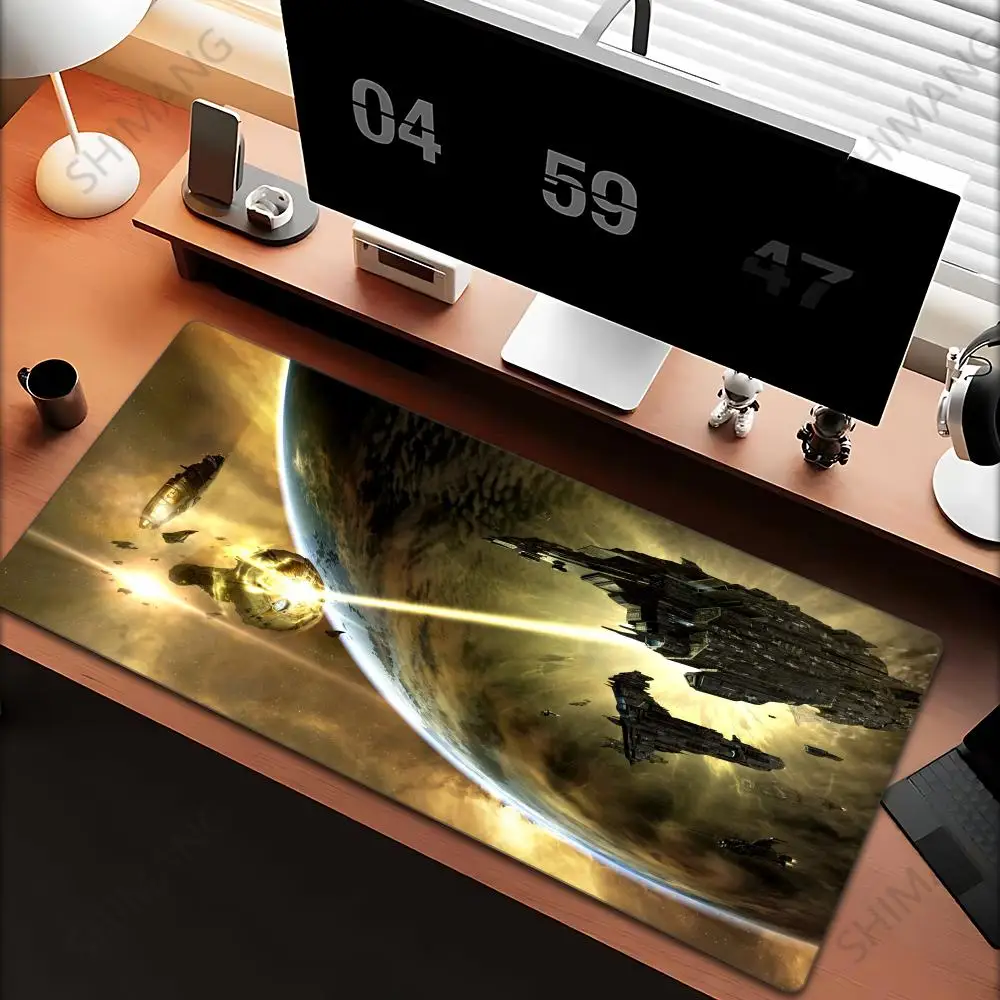 

Eve Online Anime Large Mousepad XXL Gaming Accessories Keyboard Desk Mat Laptop Office Carpets Rubber Overlock Mouse Pad for CS