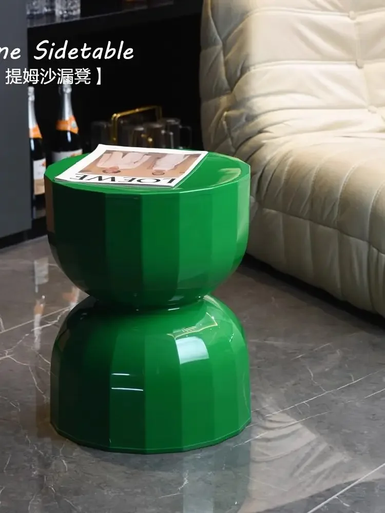 Nordic Timing Hourglass Coffee Table Creative Bedside Table Living Room Side Table Coffee Tables Multi-Functional Stool
