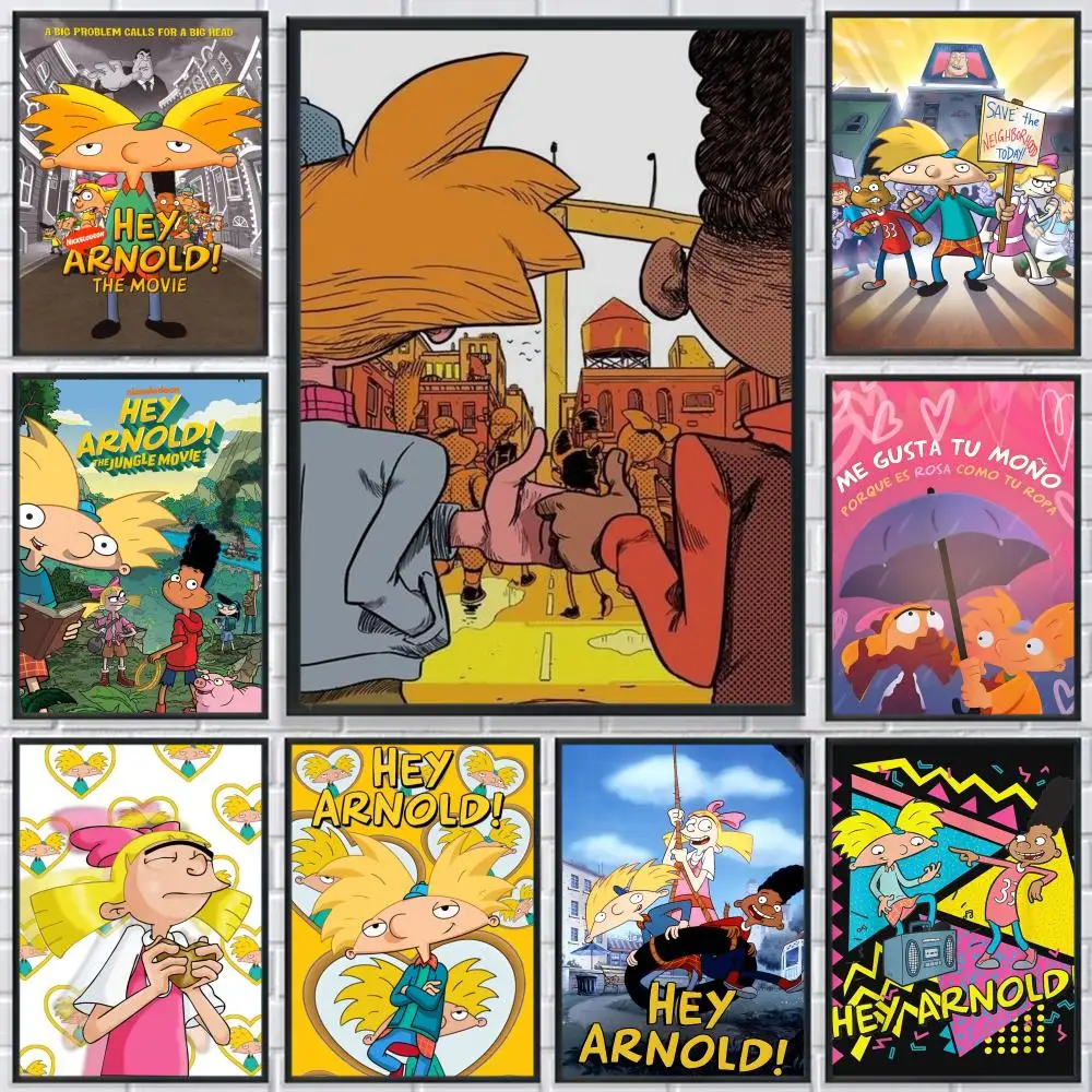 

Cartoon Hey A-Arnold Poster HD Print Personalized Canvas Wall Mural Art Poster Photos for Living Room Home Decor