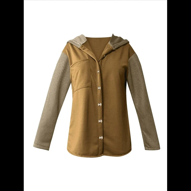 Women's Hoodie Casual Sporty Hooded Long Sleeve Loose Fit Oversized Button Front Workout Fashion Elegant