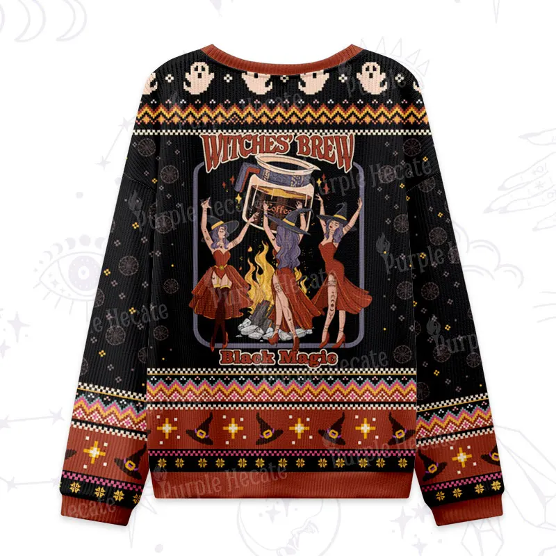 Y2K Women's Autumn and Winter Season Top, Home Casual Hoodie, Witch Print Loose Long Sleeved Hoodie S-XXXL Size