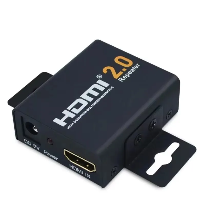 HDMI Booster 2.0 4K2K 1080P 3D HDMI Amplifier Repeater HDMI Powered Signal Amplifier Booster 18Gbps Bandwidth HDCP 2.2 Up to 30m