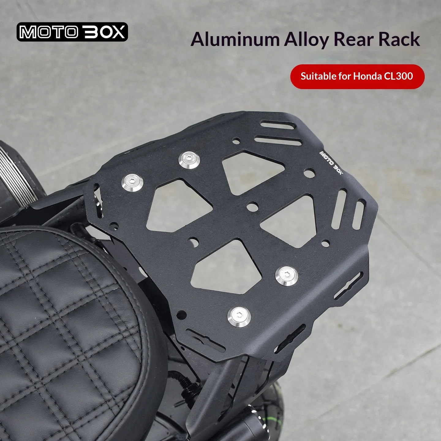 【Premium】For Honda CL300: aluminum alloy rear cargo tray brackets, trunk and fuel tank supports, as well as vintage canvas bag a