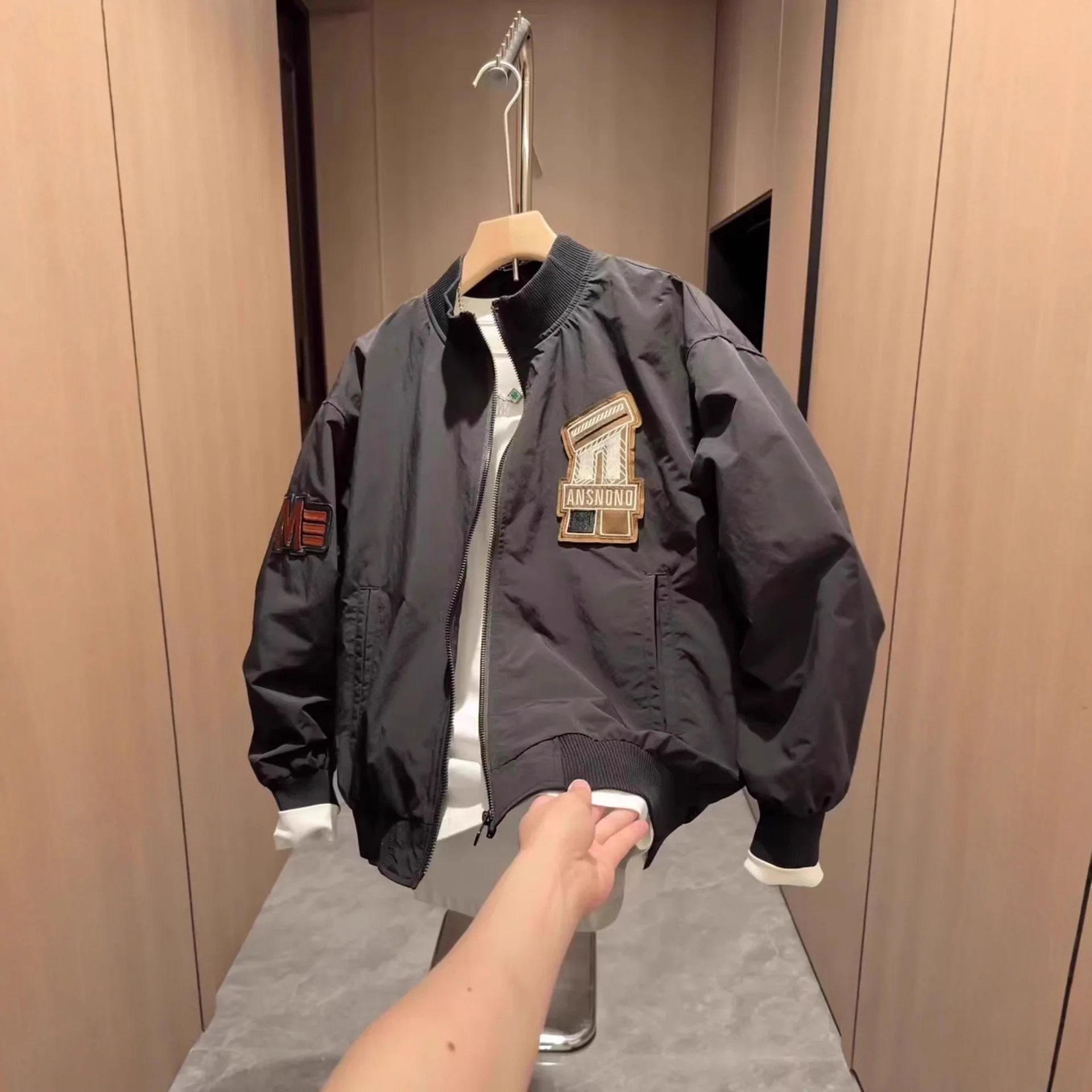 Spring New Men's Fashion Loose Casual Jacket Coat Trendy Stylish Baseball Uniform Couple's Style Comfortable All-Match Outerwear