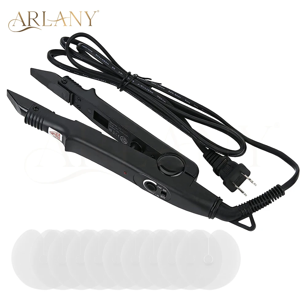 

ARLANY Hair Extension Connector Kit Fusion Keratin Heat Wand Temperature Adjustable Heat Wand Melting Tool Flat Square Tip
