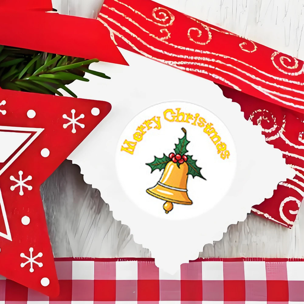 50-500pcs Cartoon Merry Christmas Sticker Santa Claus Tree Paper Label New Year Cute Snowman Stationery Stickers For Kids Gift