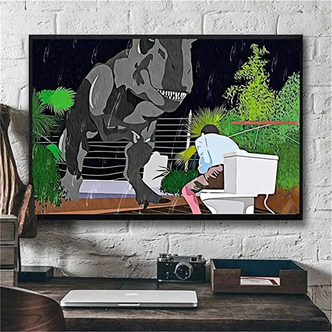 Wall Art The Rhino in Ace Ventura Poster Canvas Artwork Prints Painting Art Prints Picture Home Decoration Living Room Decor