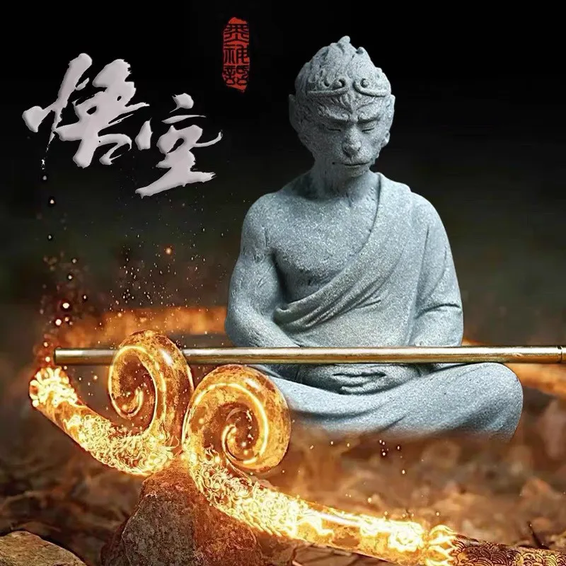 Black Myth Wukong Decoration Qi Tian Da Sheng Chinese Style over the Buddha Interior Decorations Landscape Micro Bonsai