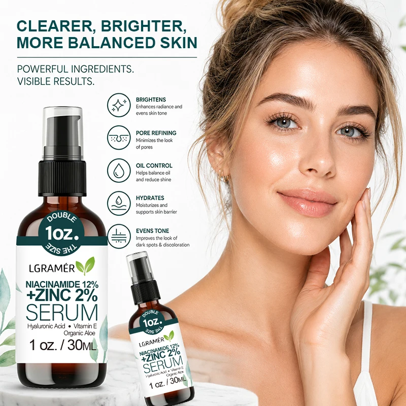 12% Niacinamide & 2% Zinc Complex Facial Serum Improve Uneven Skin Tone Reduce Blemishes Hydration Face Daily Skin Care Essence