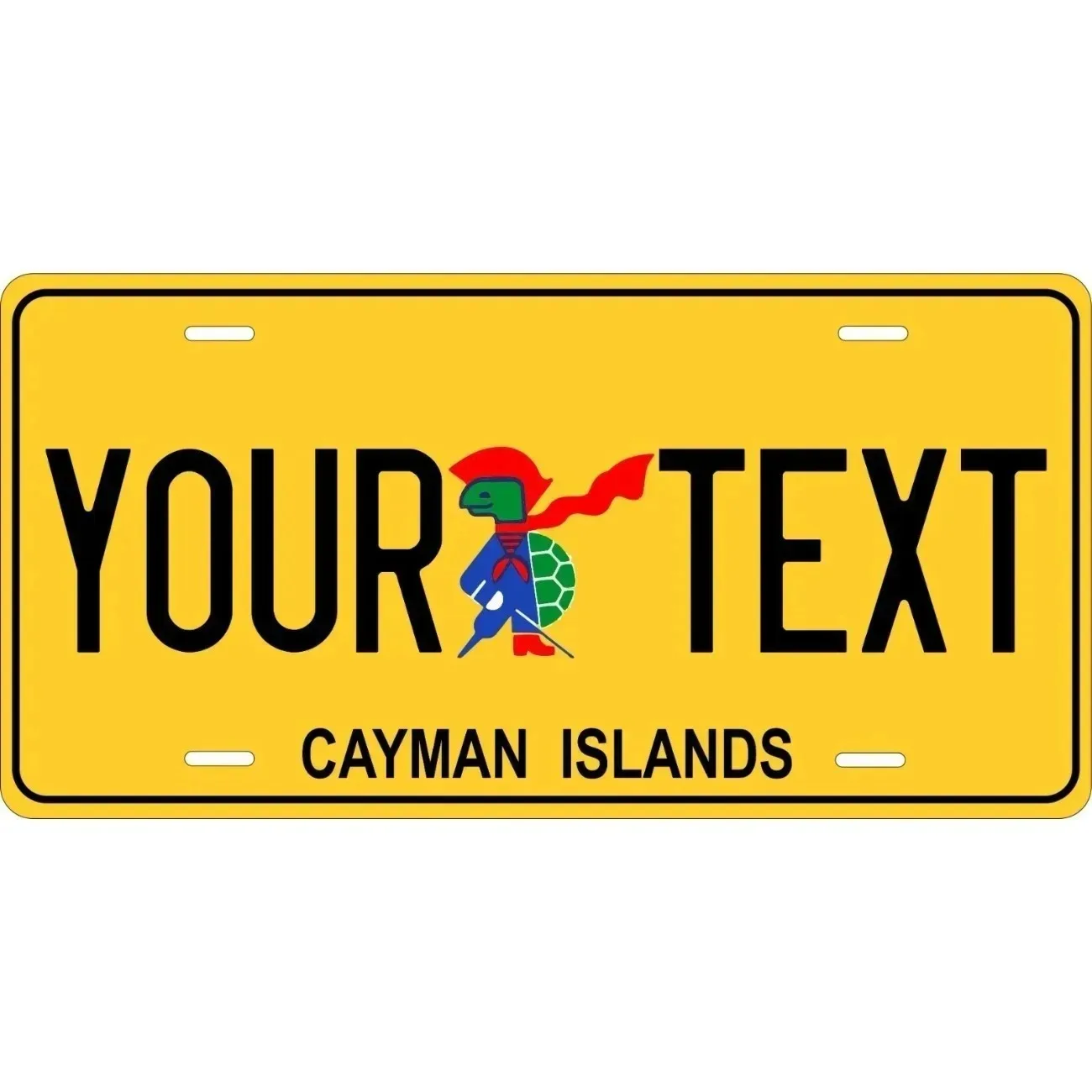 1PC Custom Personalized Cayman Islands Turtle Metal Plaque, Waterproof Dustproof Wall Hanging Ornament for Home Decor (Decor Onl
