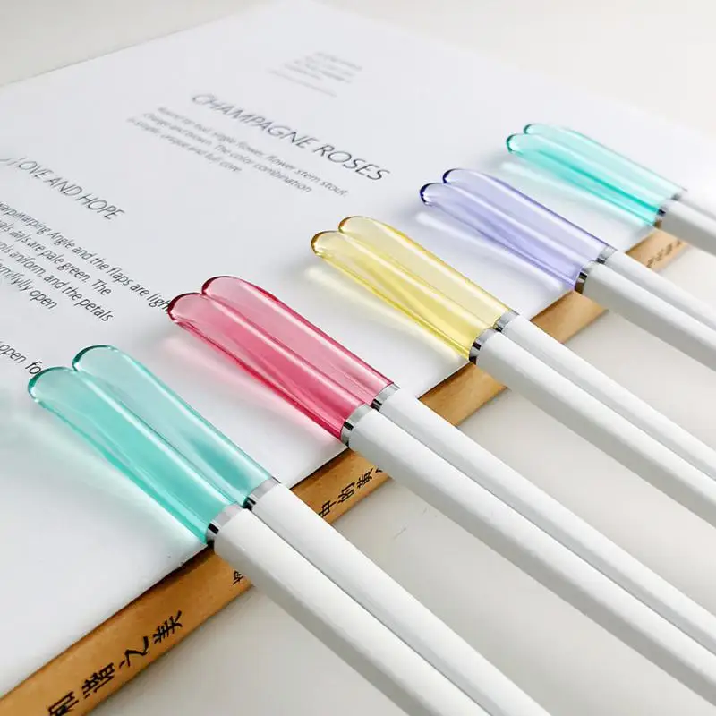 Legierung Essstäbchen Kristall kopf Acryl nicht leicht zu verformen gefrostet rutsch fest zu Hause Küche Esszimmer Restaurant Geschirr