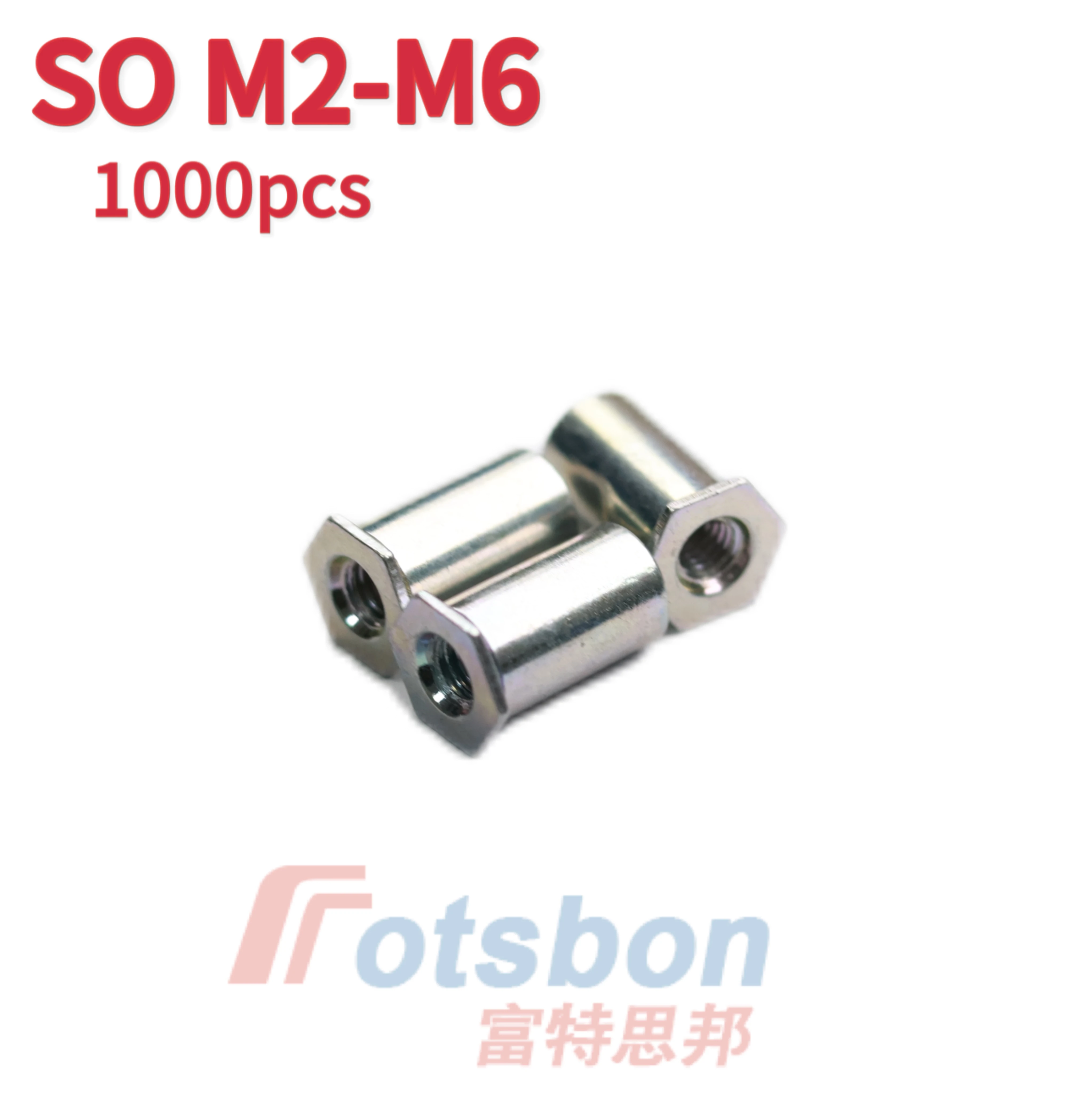 

Carbon Steel Zinc Plated Through-Hole Threaded Standoffs SO-M2M2.5M3/3.5M3M3.5M4M5M6Rivet Nuts Self-clinching Fasteners