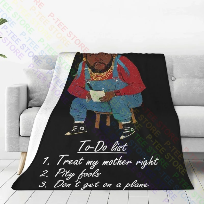 Ba To Do List The A Murdock Mr B A Team Hannibal Baracus Blanket Home On Couch Faux Fur Throw