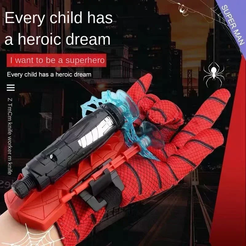 Cosplay Hot Spiderman figurki Web Shooters zabawki wyrzutnia na nadgarstek urządzenie Spider Man Peter akcesoria rekwizyty pajęcza linia zabawki