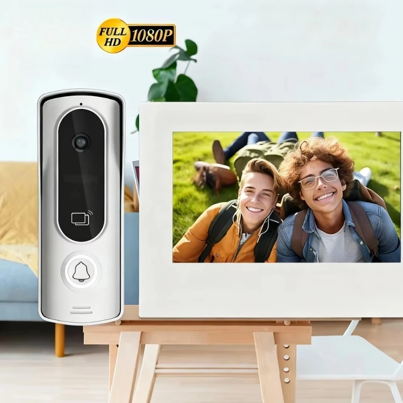 7-Inch Smart Video Door Wireless Phone 1080P HD RFID Card Unlock Access Control Motion Detection Water Resistant Doorbell