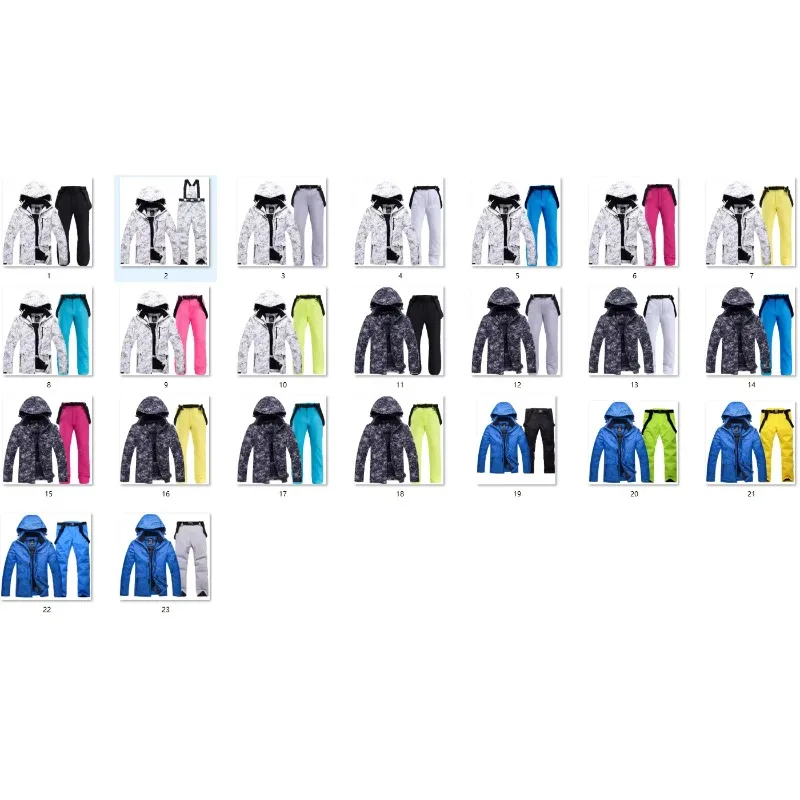 STLF الصين مصنع في الهواء الطلق بدلة تزلج مقاومة للماء سنوسويت الشتاء سترة التزلج والسراويل مجموعة بدلة الثلوج الدافئة على الجليد #5
