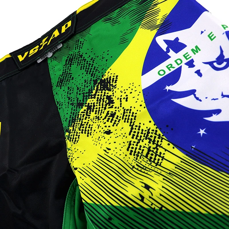 VSZAP MMA Kampfshorts für Herren Langlebige Trainingsshorts Grappling Boxen Kickboxen BJJ No Gi Sparring Workout Kampfshorts – Detail 21