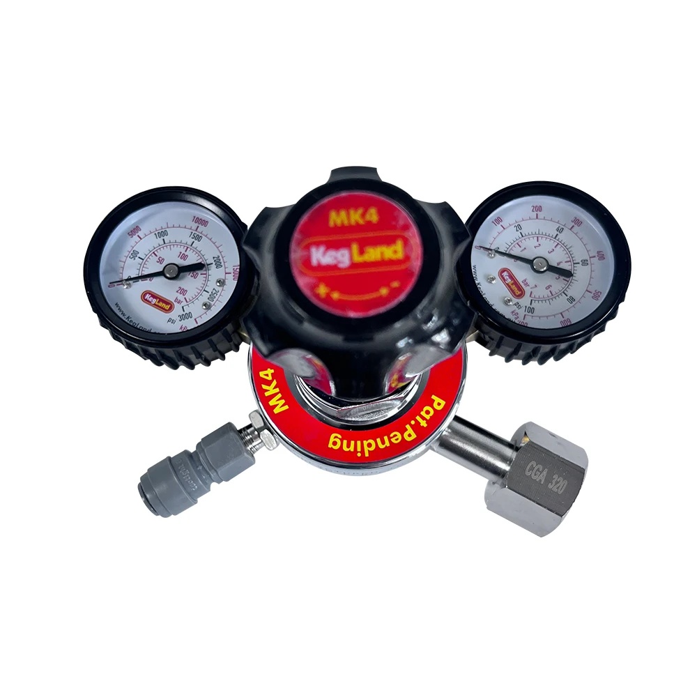 Kegland MK4 Regulator - CGA320 (6.5bar PRV & 100psi Gauge)