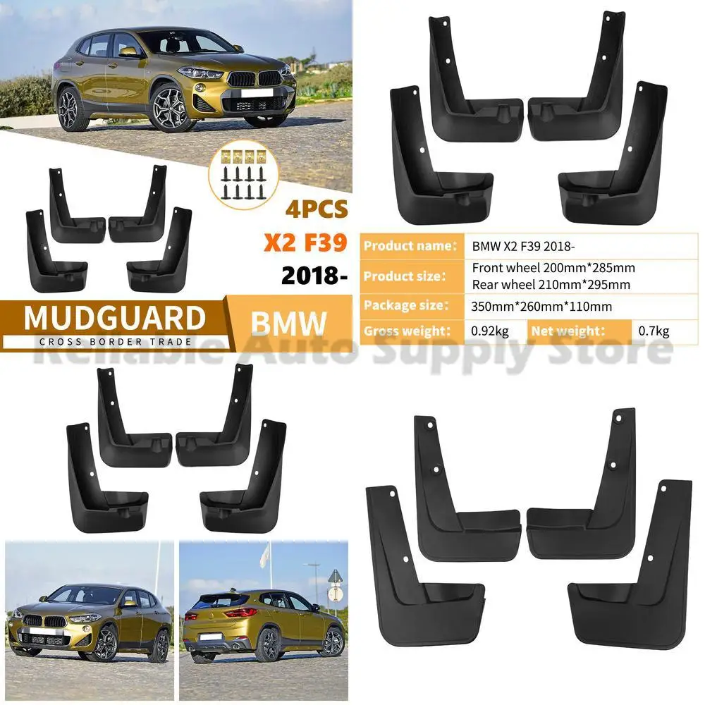 

For BMW X2 F39 2018-2024 Car Mud Flaps Rubber Fender Liner High Quality Top Selling Fast Shipping Ready to Ship
