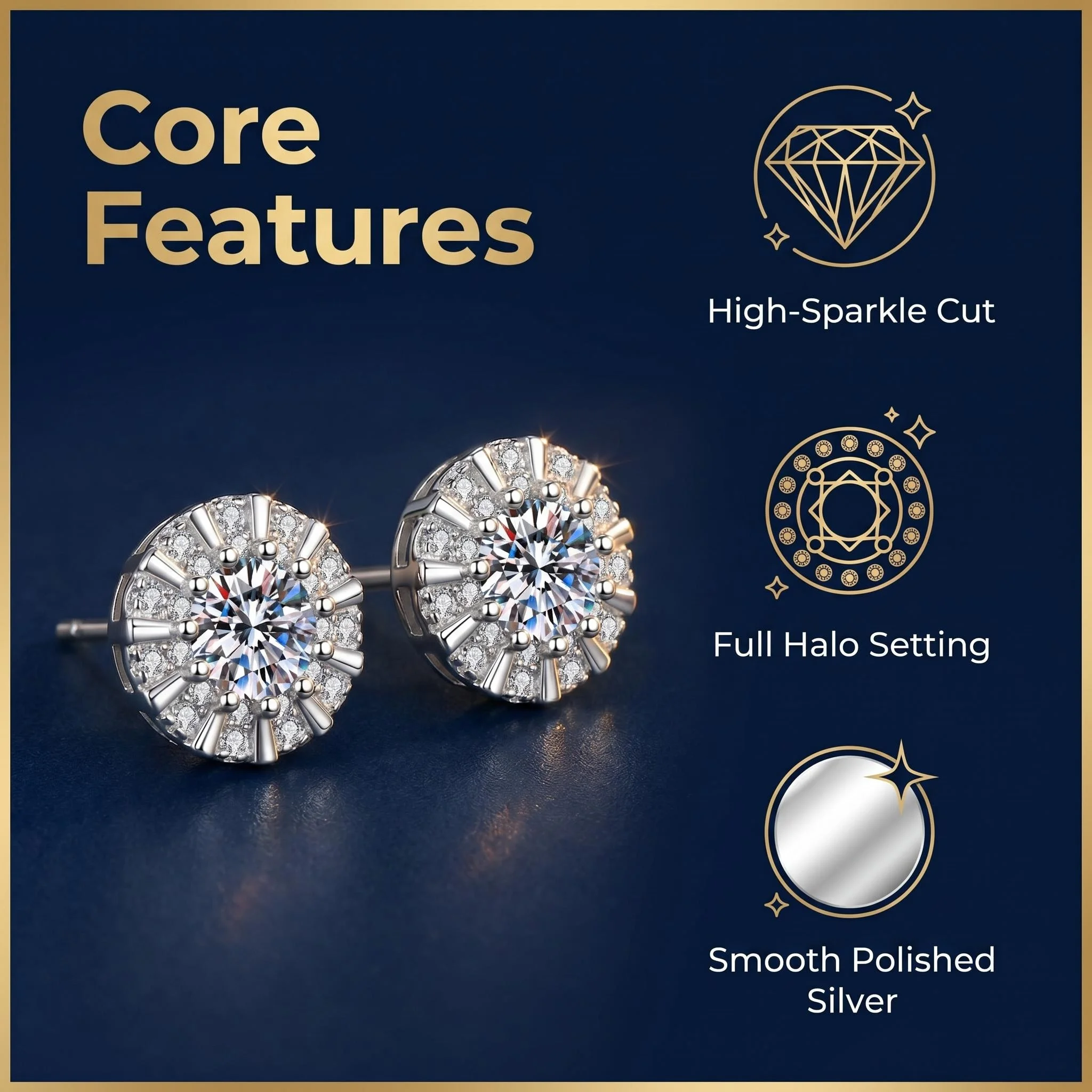 925 Sterling Silver Earrings Inlaid With Zircon Crystal Flower Earrings Charm Jewelry For Women Gift Engagement