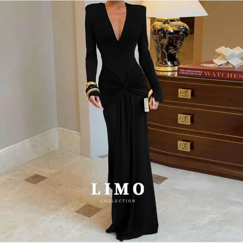 

LIMO 2025 весна-лето модное элегантное платье с плиссированным узлом из полиэстера и шифона для свадебной вечеринки, отпуска