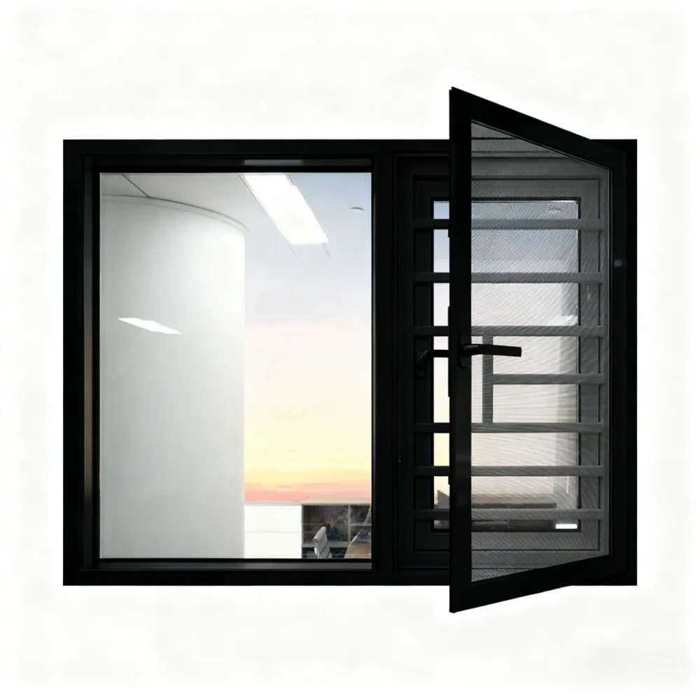 Customized Modern Luxury Aluminium Casement windows Foshan Soundproof with Mosquito Net & Thermal Break Designed for Professions