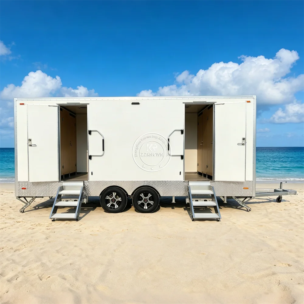Advanced Portable Restroom Luxury Bathroom Trailer Mobile High Quality Bathroom Cabin Toilet Trailer for Outdoor Events