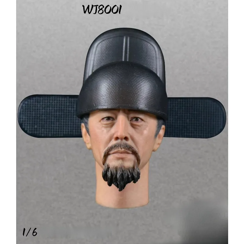 

WJ8001 1/6 масштаб мужской солдат голова резьба древняя китайская голова скульптура модель для 12 "игрушки фигурка тела
