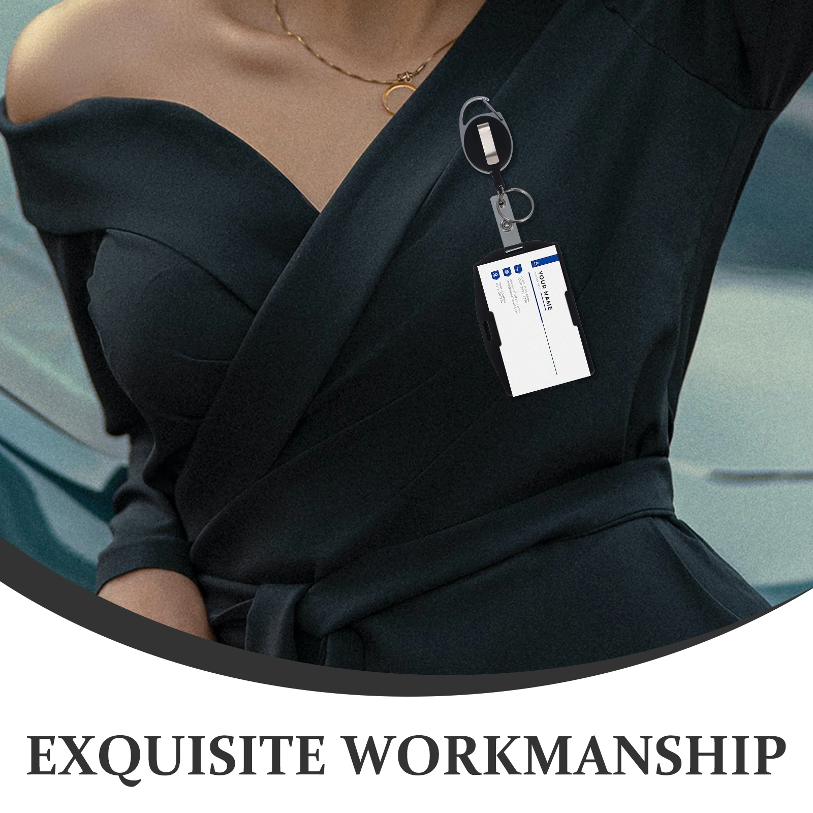 

Hard Office Card Holder Name Sleeve Protector Waterproof Vertical Badge Cover For Work Id Cards Portable Card Cover