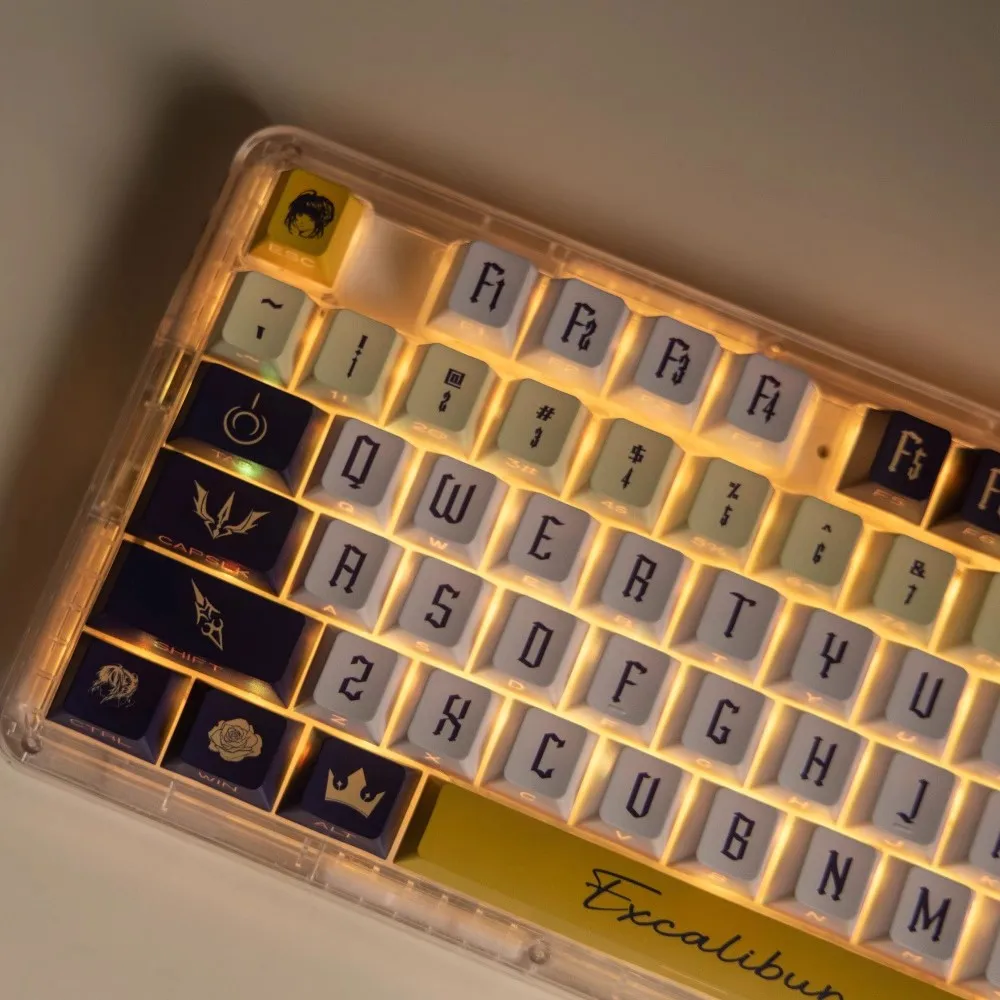 1 Set FGO Altria Pendragon Keycaps PBT Dye Subbed Key Caps Cherry/KCA Profile Anime Game Keycap For MX Switch Keyboard Wooting