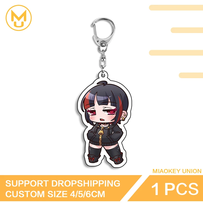 Adorable Anime Girl Fashion Artistic Elegant Double Sided Acrylic Keyring Attractive Amusing Decorative Key Ring Accessory
