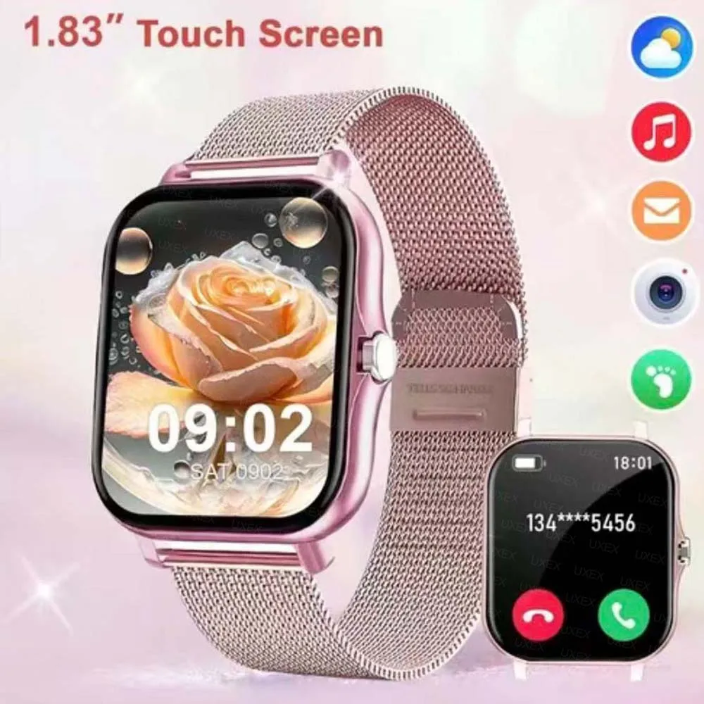 

1,83 ''спортивные умные часы, фитнес-часы, монитор сердца, умные часы, Bluetooth-вызов, воспроизведение музыки, подарочные часы-сюрприз, 2026 мужские