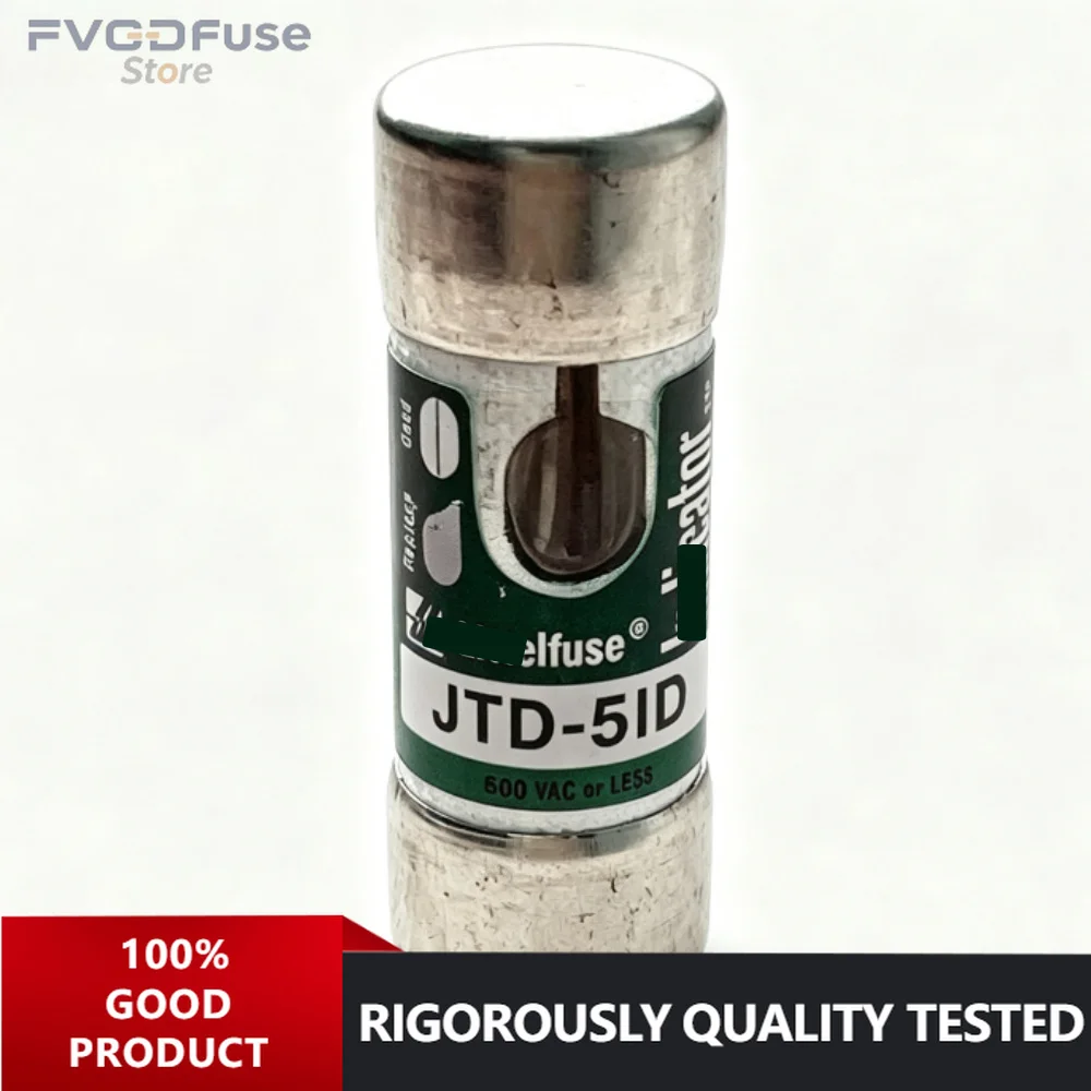 1PCS OEM JTD‑5ID Class J Time‑Delay Indicating Fuse 5A 600VAC Current‑Limiting Industrial Fuse for Motor PLC Protection