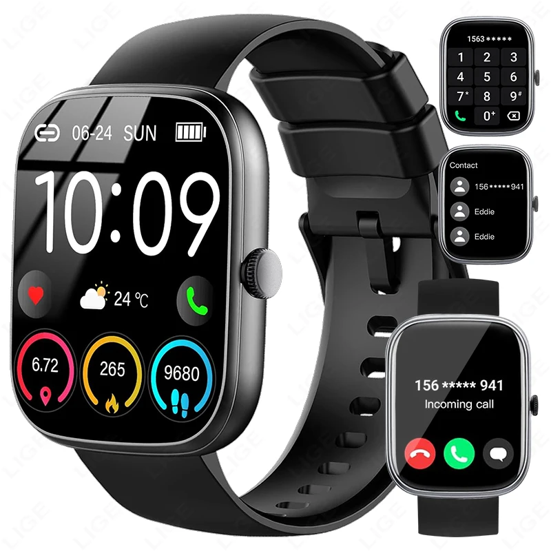 2026 New For Android Bluetooth Call Sports Waterproof Fitness Watch Heart Rate Blood Pressure Sleep Monitoring Smartwatch Women