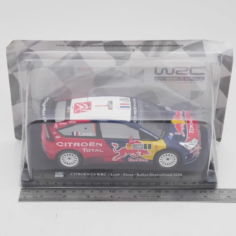 IXO Diecast 1:24 مقياس سيتروين C4 WRC 2008 رالي سيارة سبيكة محاكاة نموذج سيارة جمع الديكور دمى هدايا العرض