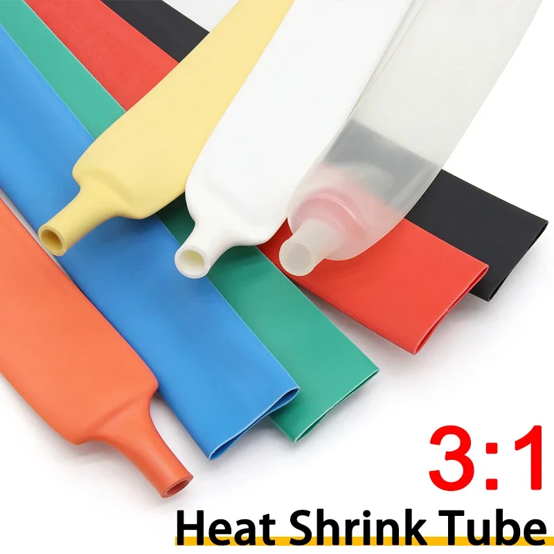 1.6/2.4/3.2/4.8/6.4/7.9/9.5~50mm Dual Wall Heat Shrink Tube Thick Glue 3:1 ratio Shrinkable Tubing Adhesive Lined Wrap Wire Kit