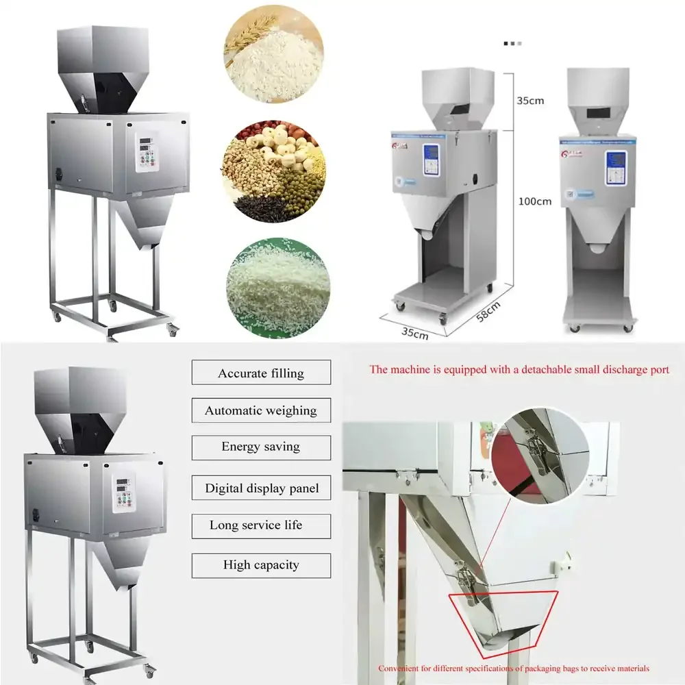 12.5 Hot sell Food Racking Machine Granular Powder Materials Weighing Packing Machine Filling Machine For Seeds Coffee Bean