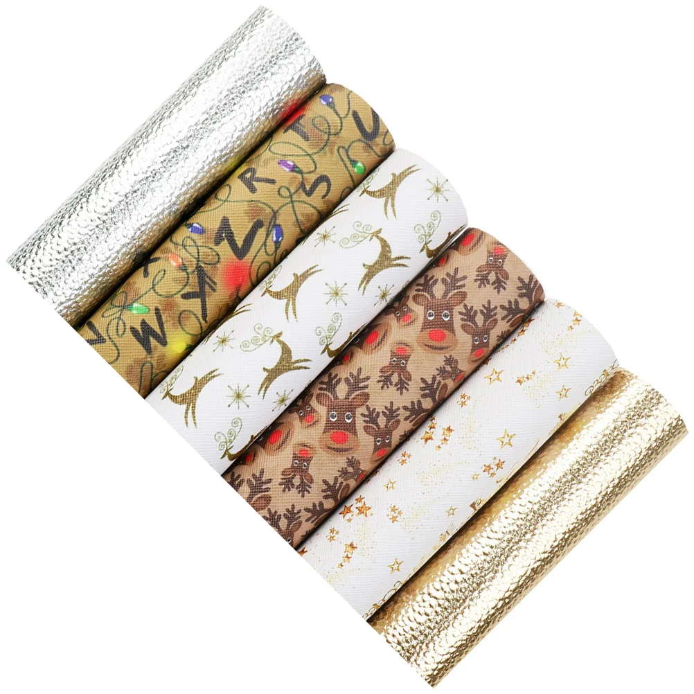 

6 Pcs Christmas Green Fabric Xmas Party Decoration DIY Crafts Ornamnet Earrings