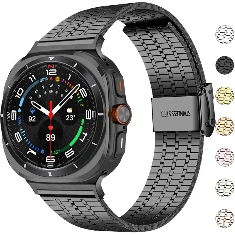 삼성 갤럭시 시계 울트라 밴드 47mm 비즈니스 스테인레스 스틸 스트랩 갤럭시 시계 울트라 47mm correa 팔찌 남성 여성 스트랩